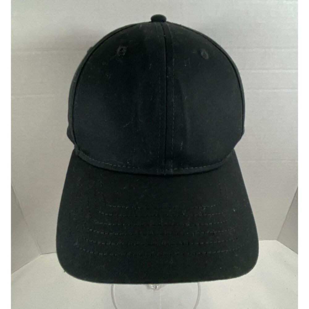 Sportsman Solid Black Plain Dad Hat Blank Cotton Twill Baseball Cap Adjustable O